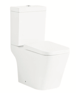 KDK Close Coupled Open Back Square Toilet - Rimless Flush